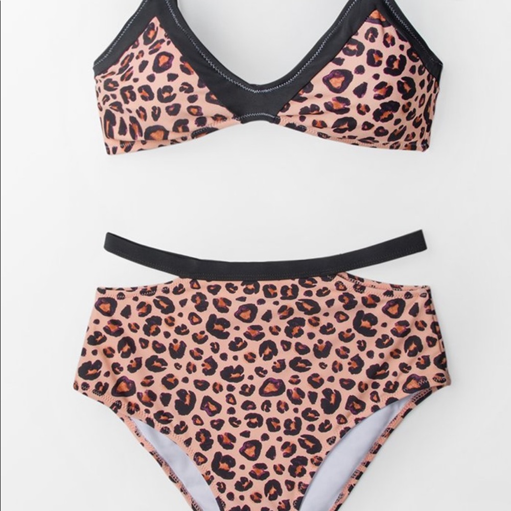 Cupshe Leopard Print High-Waisted Bikini